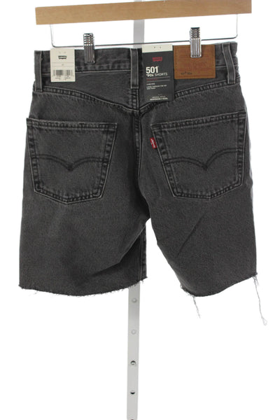 Levis Women Cut-Off Black Cotton Shorts Size 24