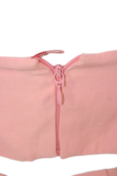 Alexis Women Pink Viscose Square Neck Sleeveless Shorts Set Zip Size XS