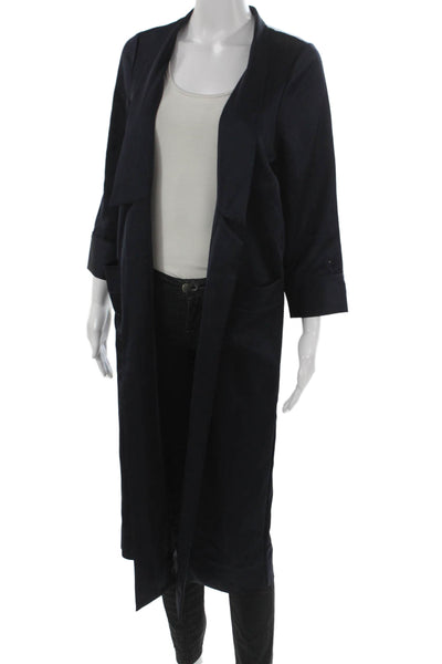AYR Womens Blue Cardigan 3/4 Sleeve Triacetate Blend Size XS