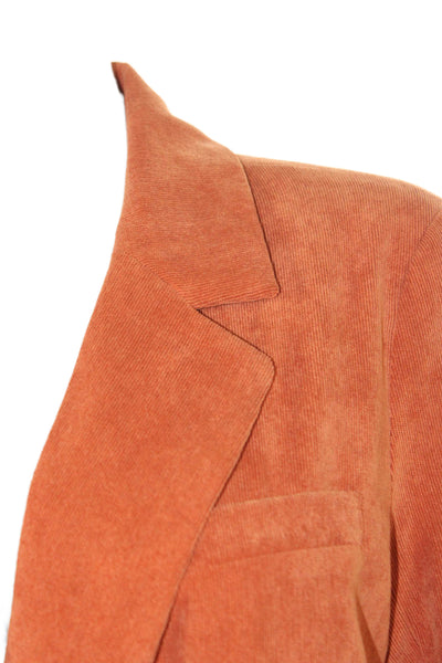 MNG Women Basic Jacket Orange Button Long Sleeve Size XS