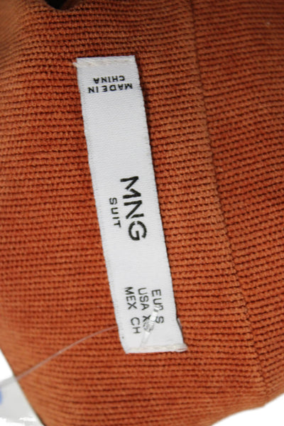 MNG Women Basic Jacket Orange Button Long Sleeve Size XS