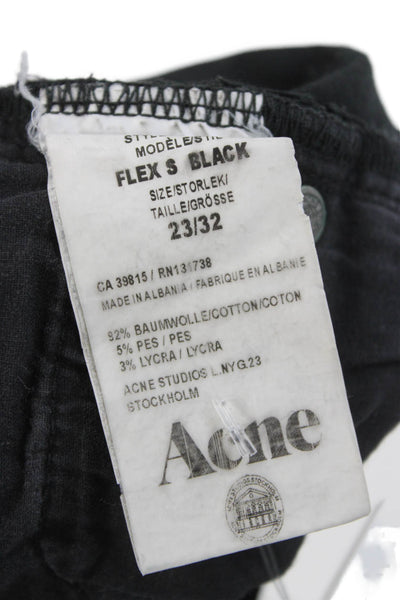 ACNE Studios Womens Skinny Black High Rise Jeans Size 23