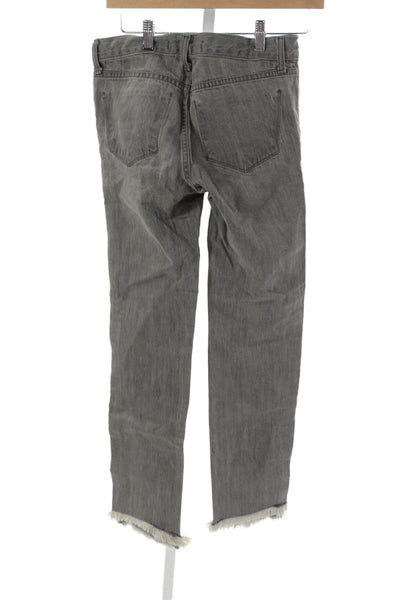 J Brand Womens Skinny Jeans Gray Button Cotton Size 24