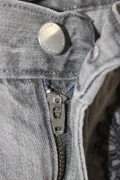 J Brand Womens Skinny Jeans Gray Button Cotton Size 24