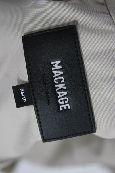 Mackage Women Trench Coat Beige Cotton Long Sleeve Button Closure Size XS