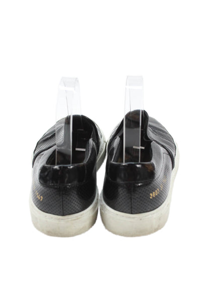 Common Projects Womens Leather Slip On Loafers Black Size 7