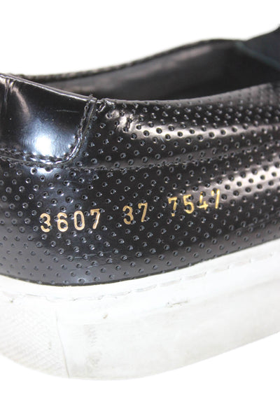 Common Projects Womens Leather Slip On Loafers Black Size 7