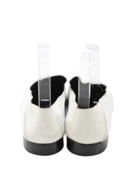 Alumnae Womens Leather Casual Loafers White Size 7