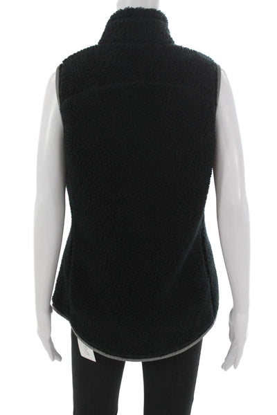 LL Bean Womens Vest Black Polyester Sleeveless Zip Outdoor Solid Size S