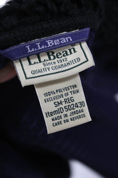LL Bean Womens Vest Black Polyester Sleeveless Zip Outdoor Solid Size S