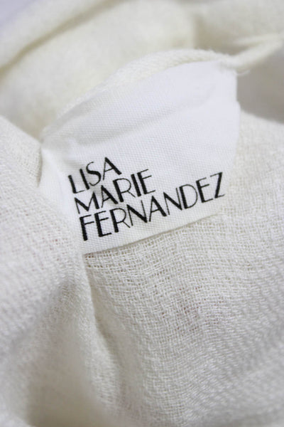 Lisa Marie Fernandez Women Shirt Dress Ivory Full-Length Linen Size 0