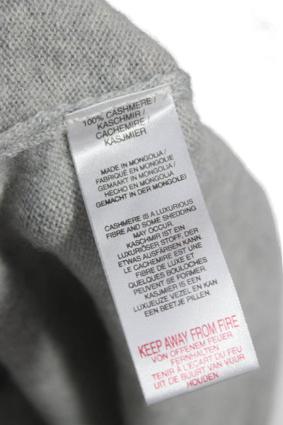 Brodie Womens Cashmere Pullover Crew Neck Gray Long Sleeve Size XL