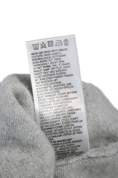 Brodie Womens Cashmere Pullover Crew Neck Gray Long Sleeve Size XL
