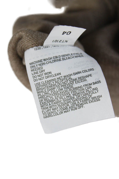 Uniqlo Women Basic Beige Turtleneck Long Sleeve T-Shirt Size XL