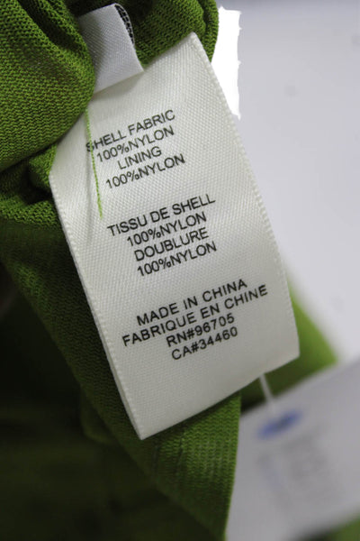 Rebecca Taylor Womens Green Nylon V-Neck Sleeveless Sundress Short Size L