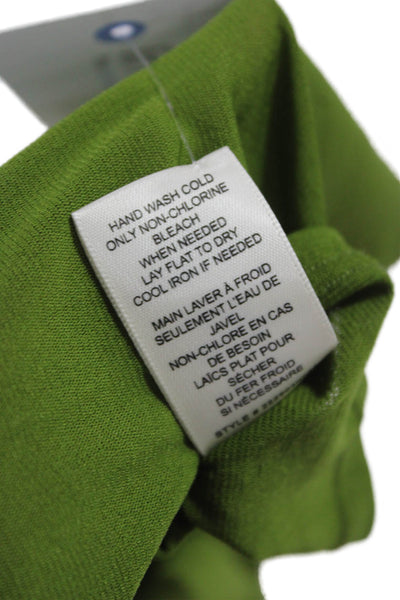 Rebecca Taylor Womens Green Nylon V-Neck Sleeveless Sundress Short Size L