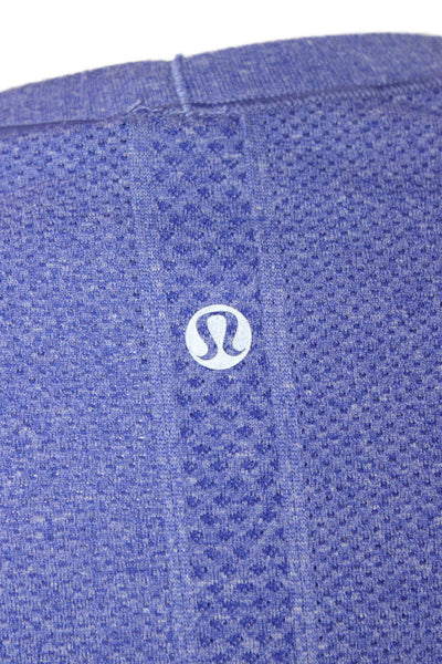 Lululemon Womens Purple Long Sleeve Crew Neck Basic T-Shirt Nylon Size 12