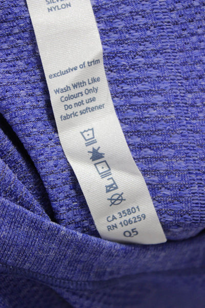 Lululemon Womens Purple Long Sleeve Crew Neck Basic T-Shirt Nylon Size 12