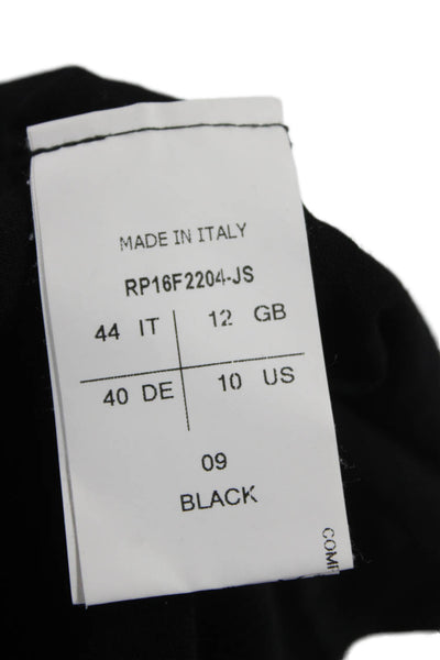 Rick Owens Women Tunic V Neck Black Viscose Sleeveless Pullover Size 10