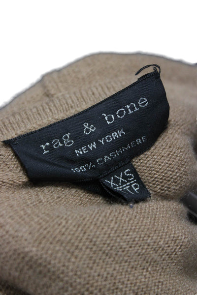 Rag & Bone Women Pullover Sweater 100% Cashmere Crew Neck Beige Size 2XS