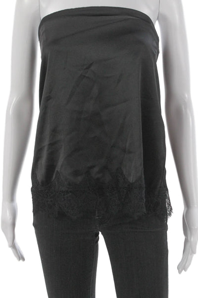 Zara Womens Basic Square Neck Tank Black Polyester Zip Size XS