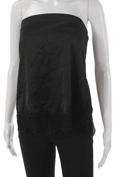 Zara Womens Basic Square Neck Tank Black Polyester Zip Size XS