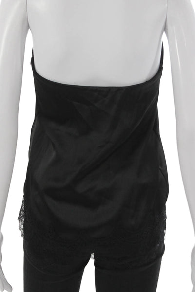Zara Womens Basic Square Neck Tank Black Polyester Zip Size XS