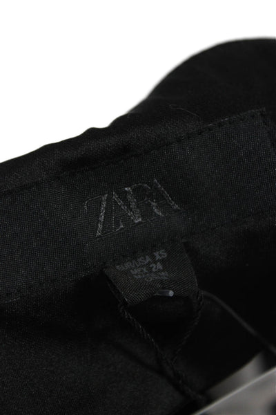 Zara Womens Basic Square Neck Tank Black Polyester Zip Size XS