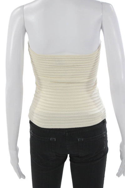 Rag & Bone Women Basic Tank Ivory Striped Scoop Neck Viscose Size XS