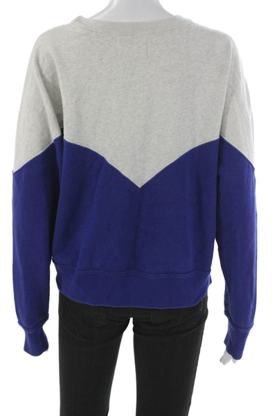Isabel Marant Women Gray Cotton Pullover Sweatshirt Crewneck Size 34