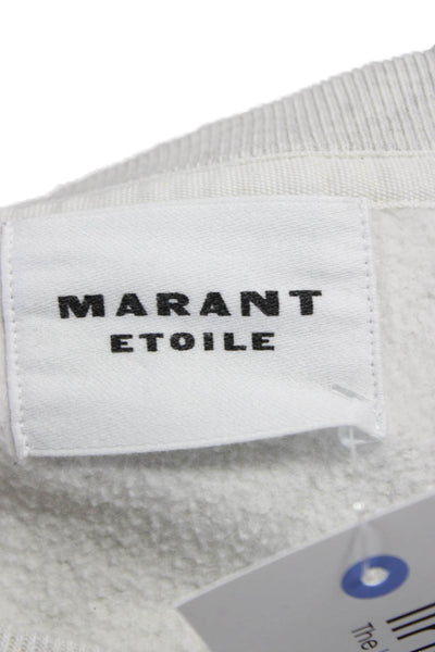 Isabel Marant Women Gray Cotton Pullover Sweatshirt Crewneck Size 34