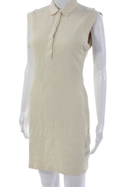 Rag & Bone Women Mini Dress Beige Collared Sleeveless Petite Size XS