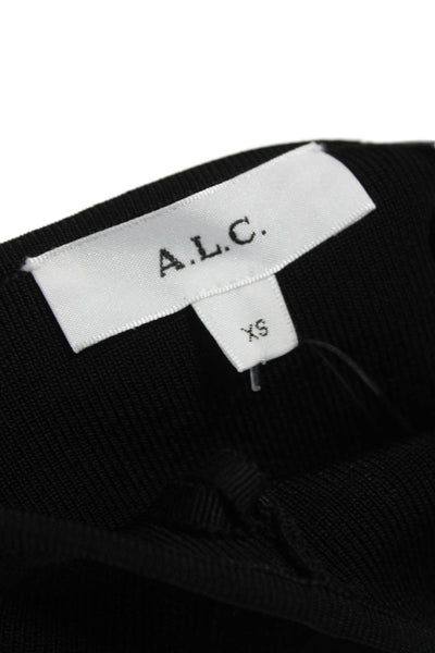 A.L.C. Women One Piece Bodysuit Black V Neck Sleeveless Rayon Blend Size XS