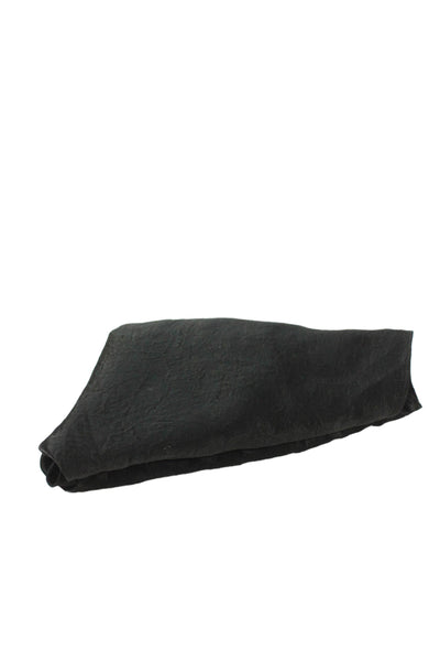 Enza Costa Womens Solid Square Scarf Black Size 31X31"