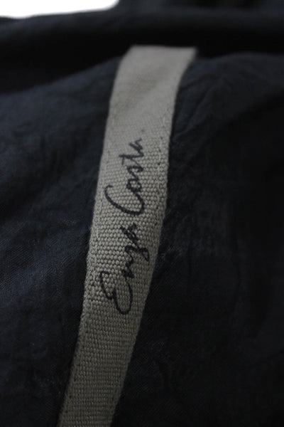 Enza Costa Womens Solid Square Scarf Black Size 31X31"