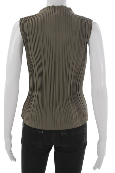 Rails Womens Green Polyester Mock Neck Sleeveless Basic Tank Size XS