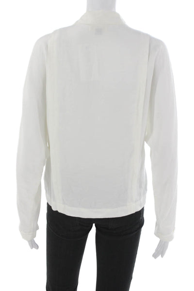Cotelac Women Basic Jacket White Button Long Sleeve Size 0