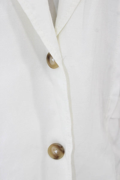Cotelac Women Basic Jacket White Button Long Sleeve Size 0