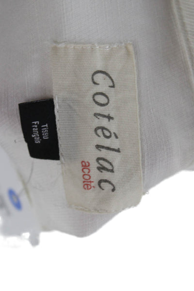 Cotelac Women Basic Jacket White Button Long Sleeve Size 0