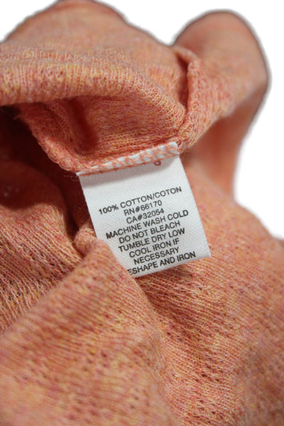 Free People Womens Orange V Neck Tank 100% Cotton Sleeveless Solid Size XS