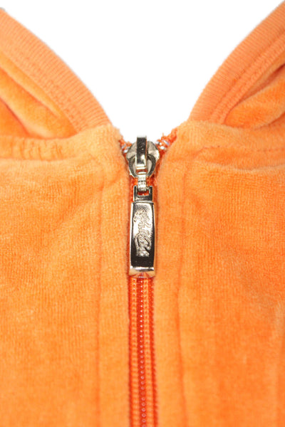 Hale Bob Women Full Zip Cotton Hoodie Orange Long Sleeve Size XS