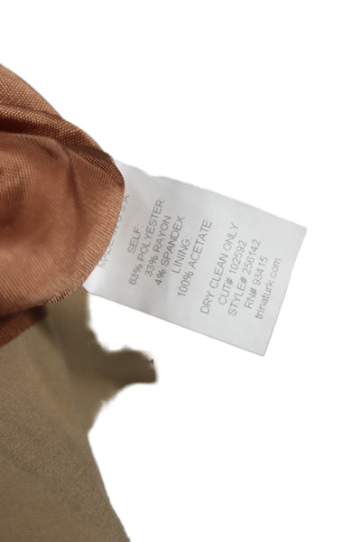 Trina Turk Womens Blazer Beige Buttoned Long Sleeve Size 2
