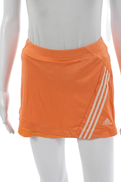 Adidas Womens Mini Skort Orange Polyester Size XS