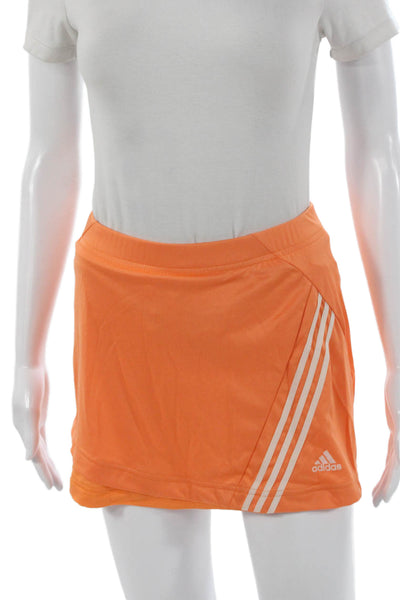 Adidas Womens Mini Skort Orange Polyester Size XS