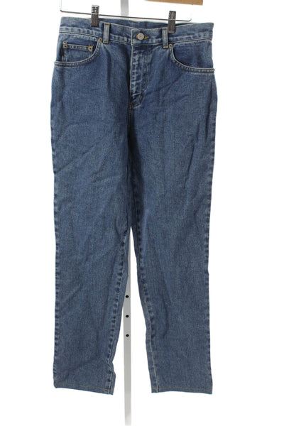 Lauren Jeans Company Womens Straight Jeans Blue Cotton Mid Rise Size 4