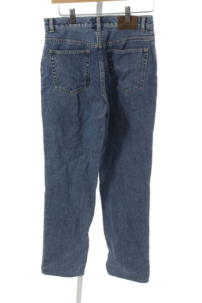 Lauren Jeans Company Womens Straight Jeans Blue Cotton Mid Rise Size 4