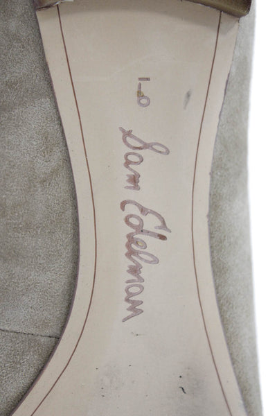 Sam Edelman Women's Pointed Toe Suede Slip-On Ballet Flats Shoes Beige Size 9