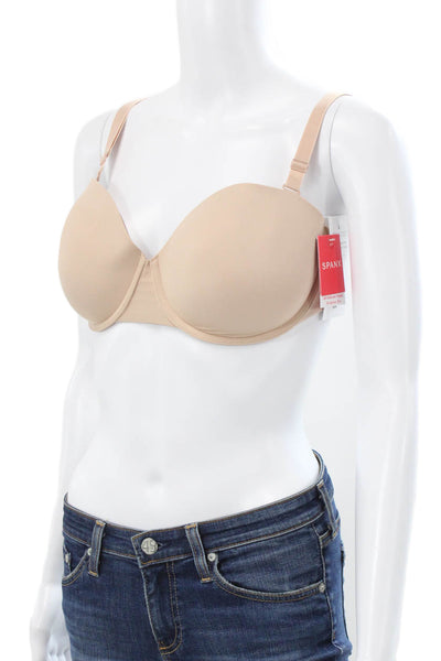 Spanx Women's Adjustable Straps Full Coverage Bra Beige Size 34 D