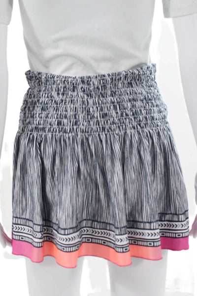 Lucky In Love Womens Multicolor Striped Mini Skirt Pull On Size M