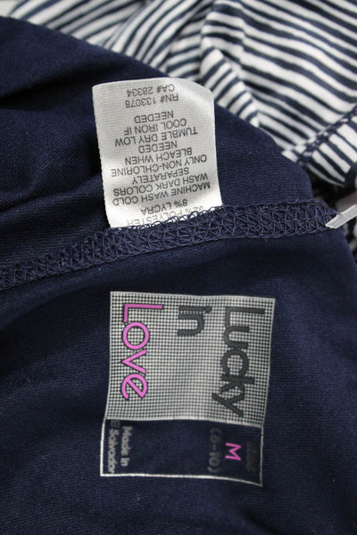 Lucky In Love Womens Multicolor Striped Mini Skirt Pull On Size M
